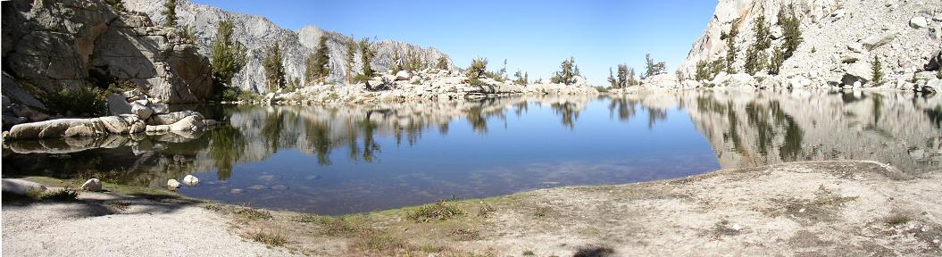 Mirrorlike Reflections in Lone Pine Lake.