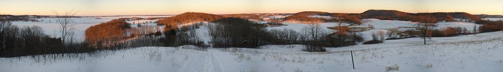 January Sunset over Minnesota Maplewood State Park.