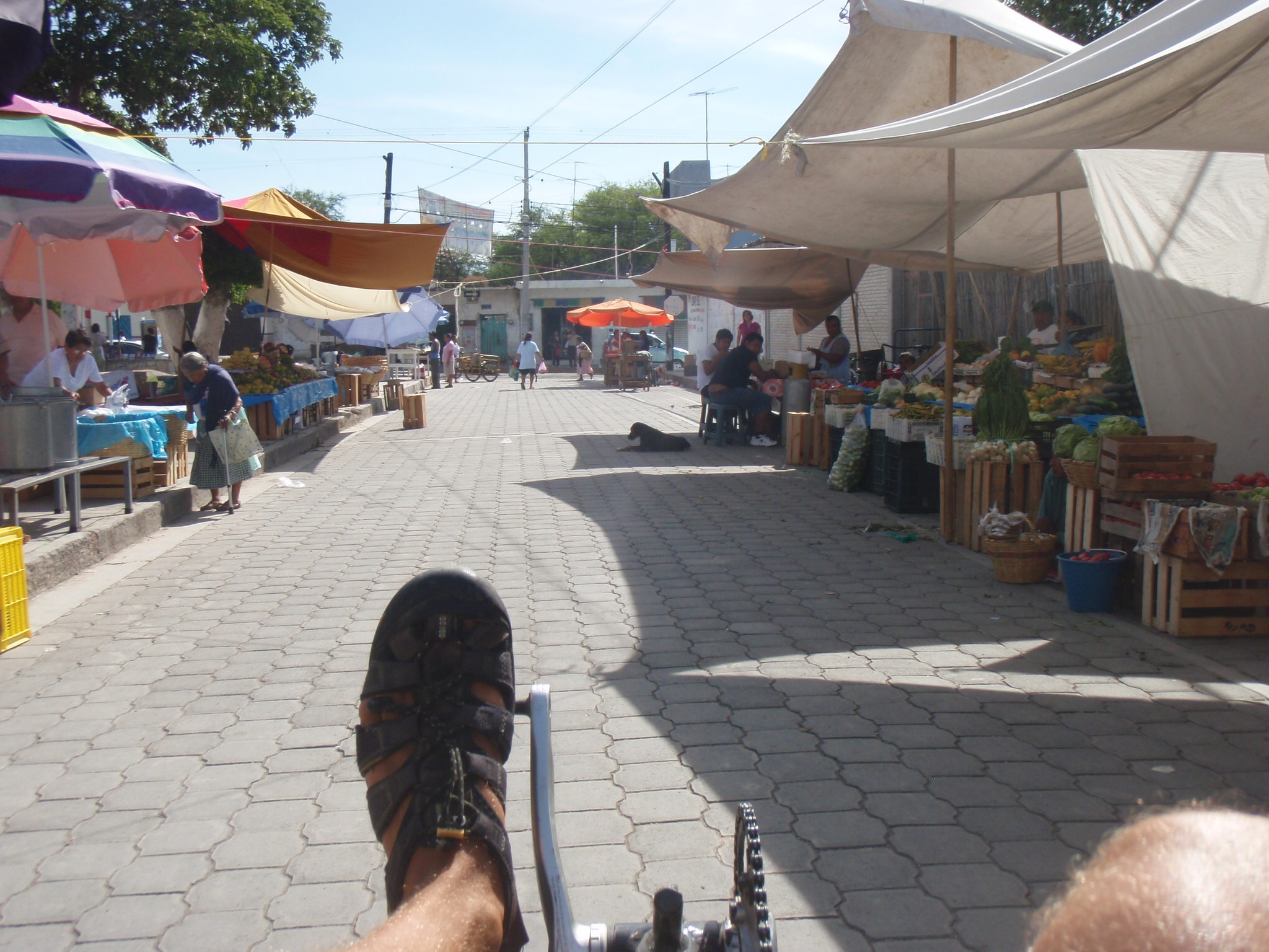 Market scene in little village off the autopista