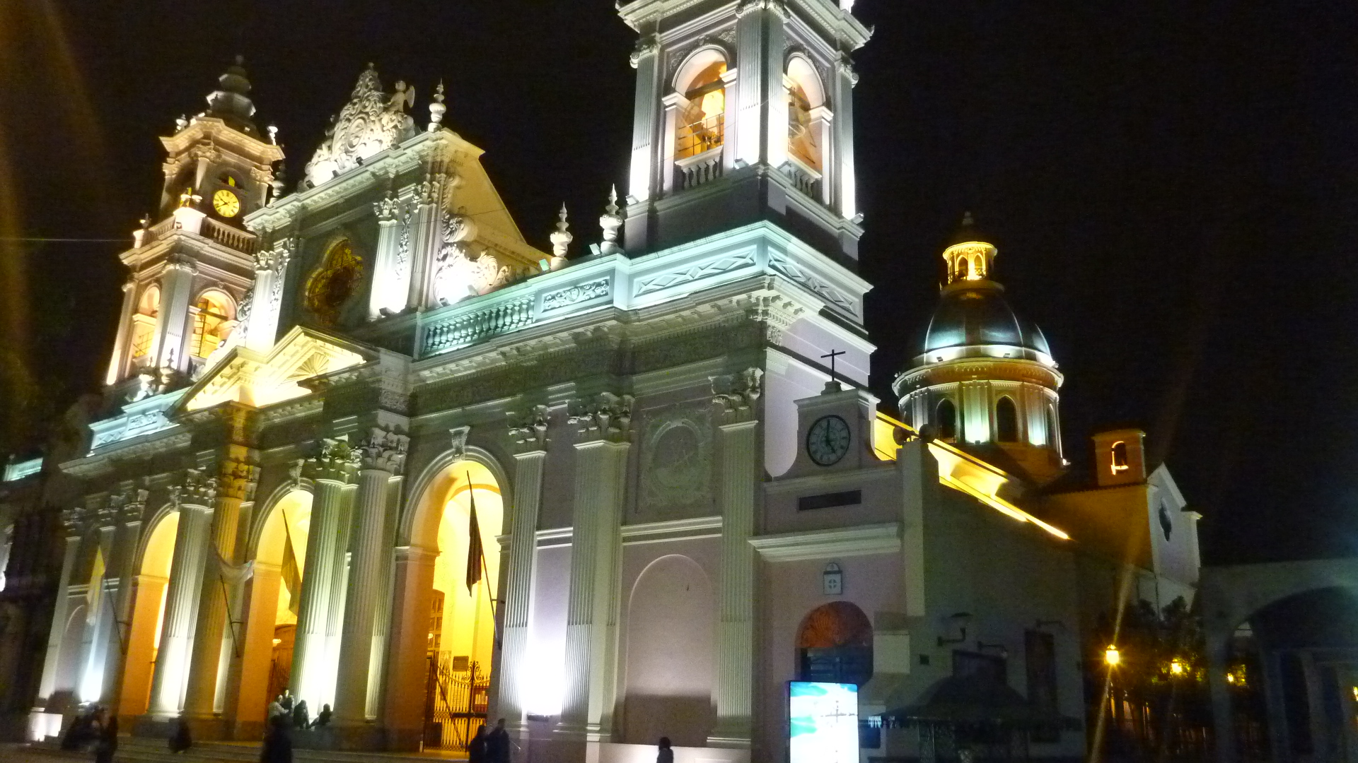Cathedral in Salta by night