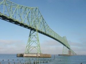 Megler-Astoria Bridge over the mighty Columbia River, connecting Washington State and Oregon State near Astoria
