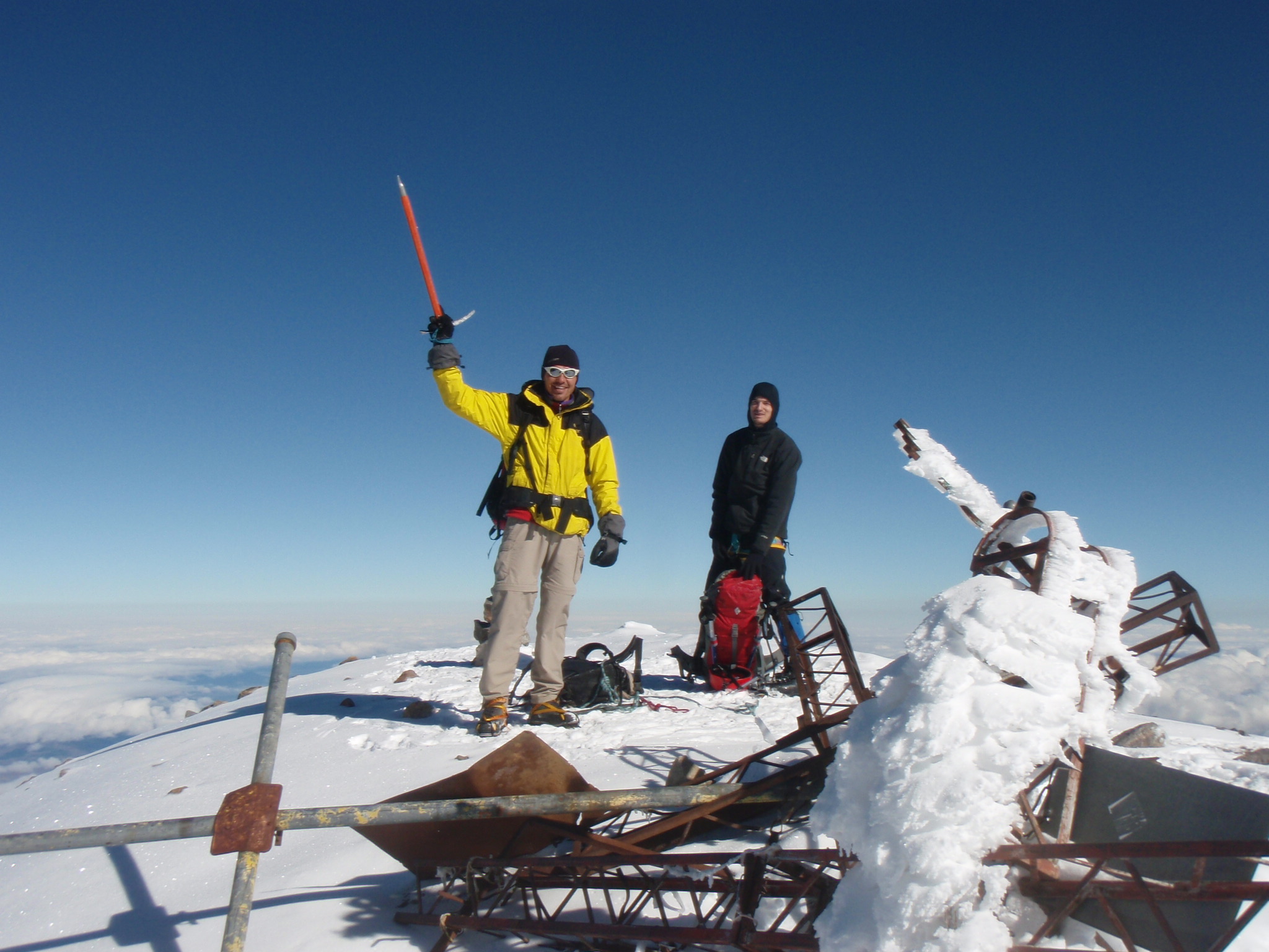 On the summit of Pico Orizaba